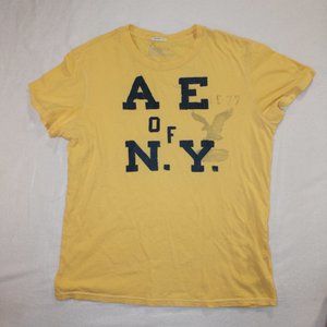 American Eagle Outfitter Yellow Men T-Shirt Vintage Fit Sz. Medium